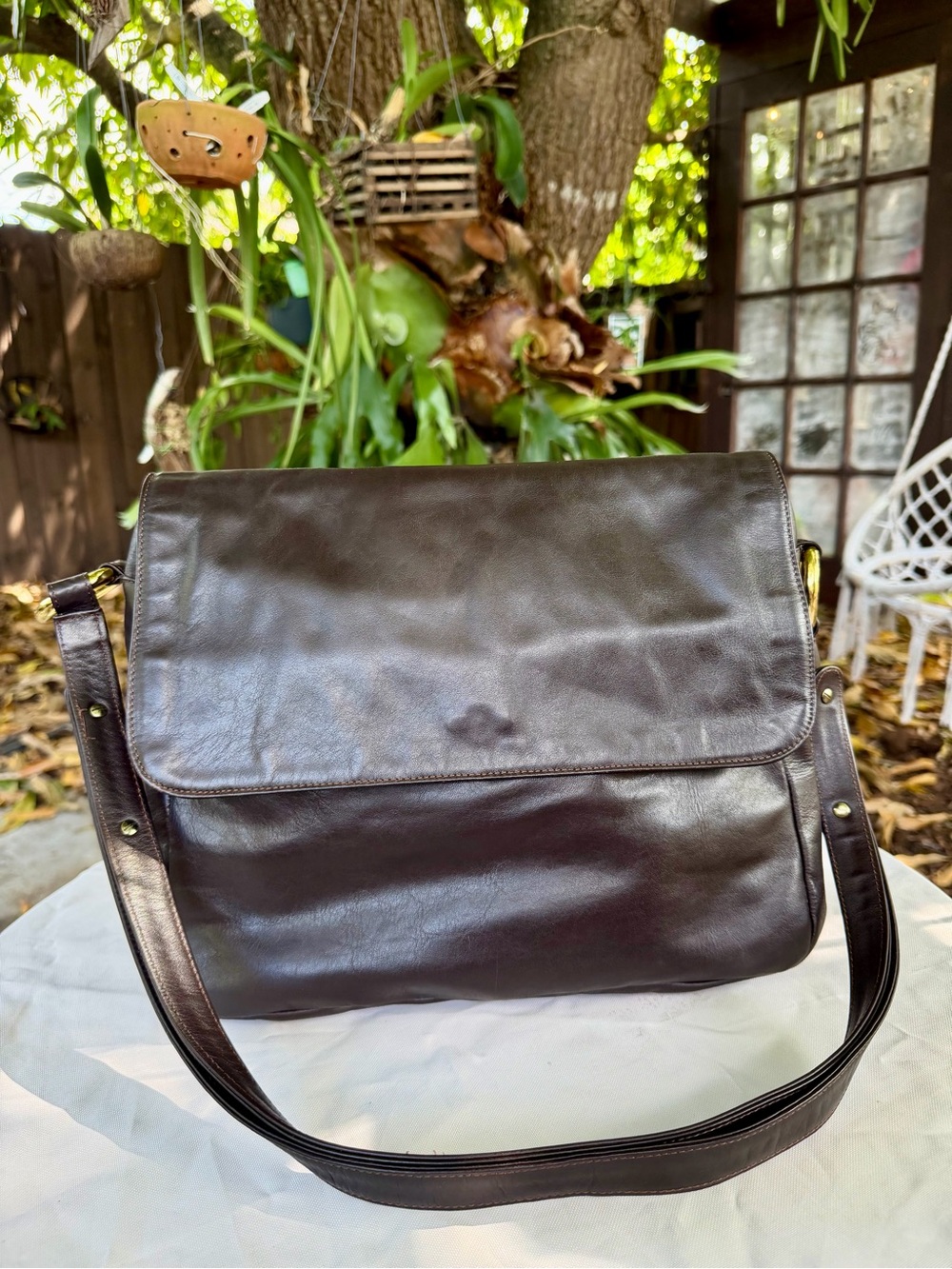 Authentic Bally Brown Leather Messenger Shoulder Bag Made in Italy + COA - Picture 3 of 16